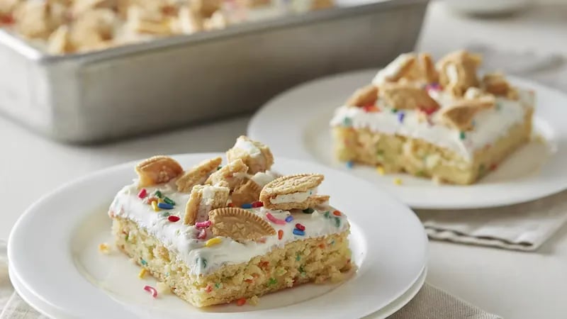 Rainbow Chip Dump Cake