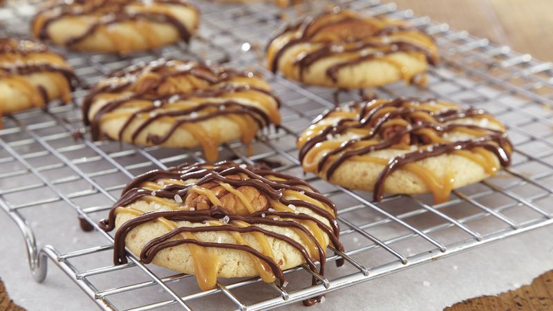 Caramel-Chocolate Pecan Cookies