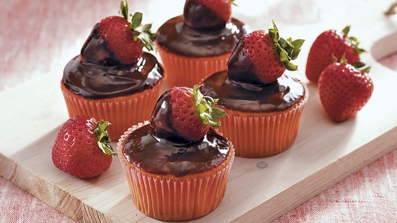 Chocolate-Covered Berry Cupcakes