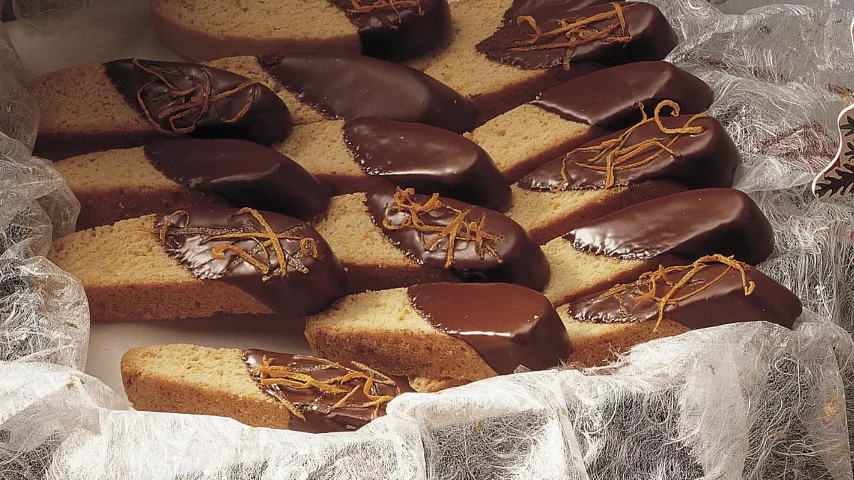 Chocolate-Dipped Orange Biscotti