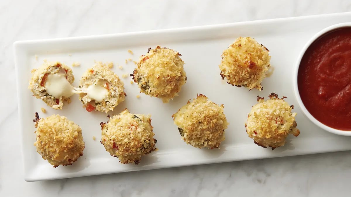 Mini Chicken Parmesan Meatloaf Cupcakes