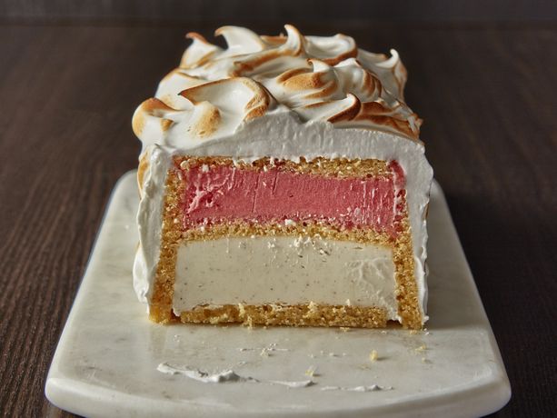 Strawberry Shortcake Baked Alaska