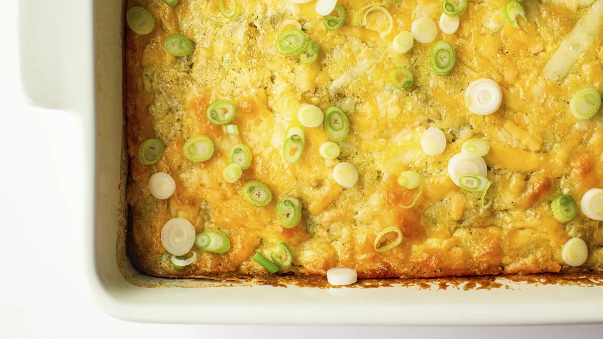 Green Chile Cheddar Egg Bake