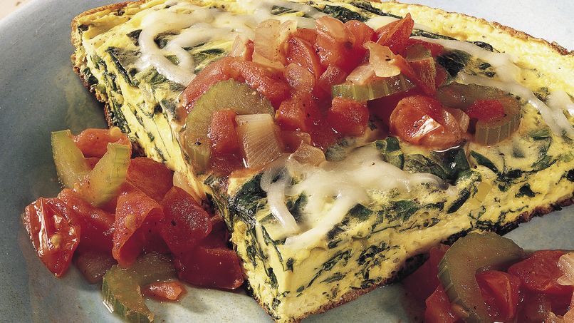 Spinach Frittata with Creole Sauce