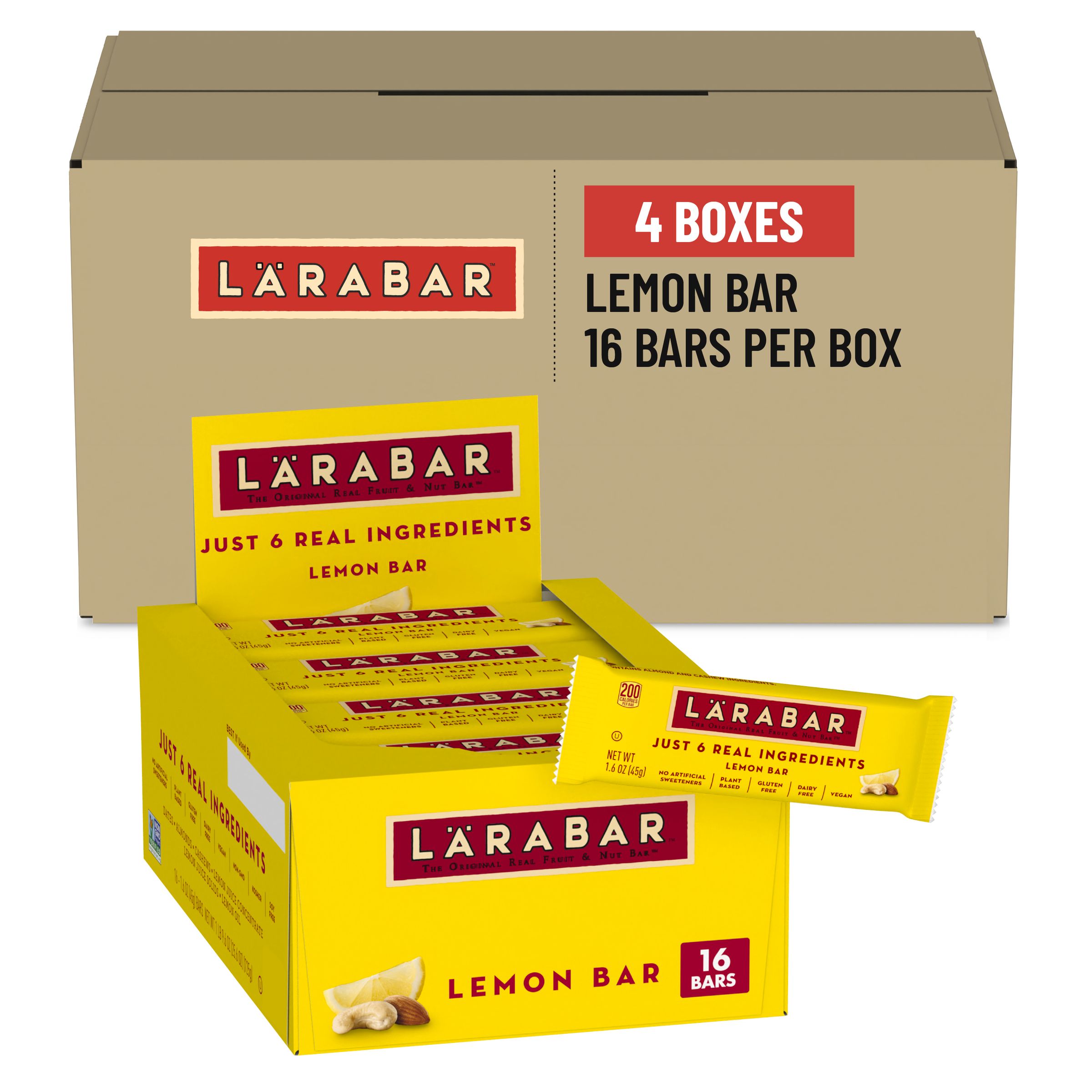  Case Optimized Hero Lärabar(TM) Gluten Free Wellness Bars Lemon Bar (16 ct) 1.6 oz