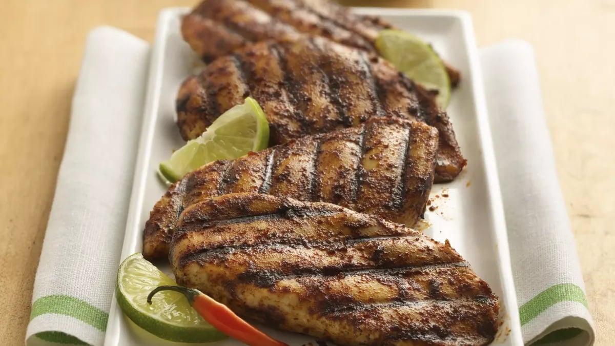 Lime- and Chili-Rubbed Chicken Breasts