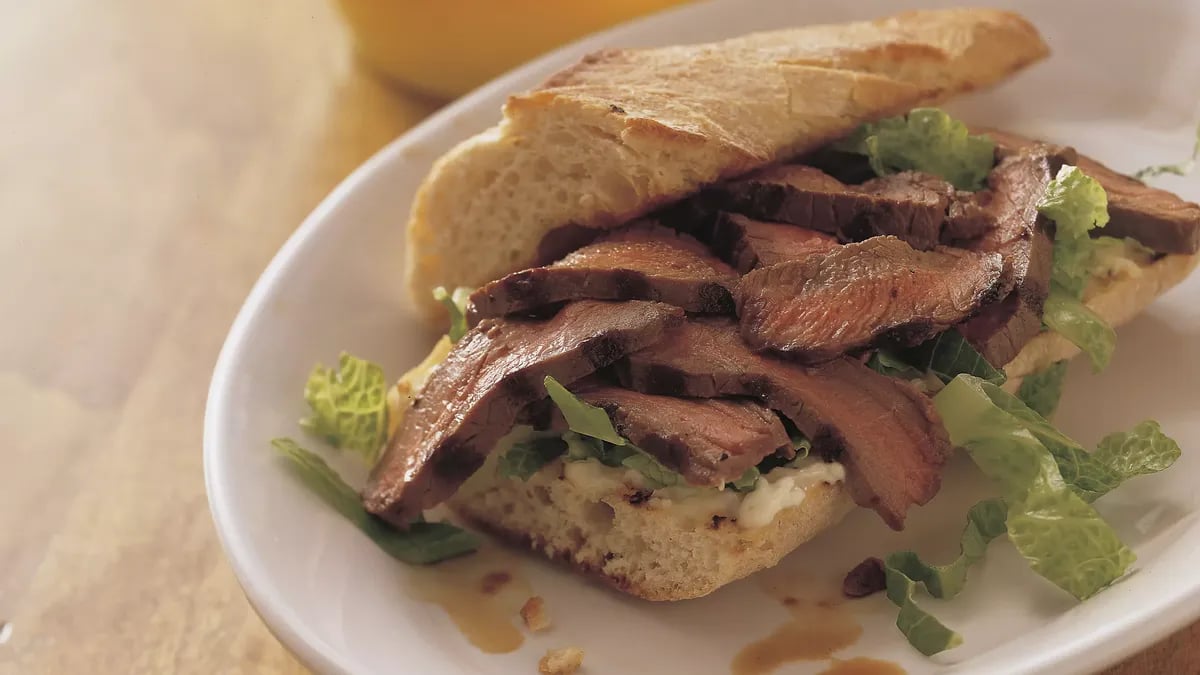 London Broil Sandwiches with Lemon Mayonnaise