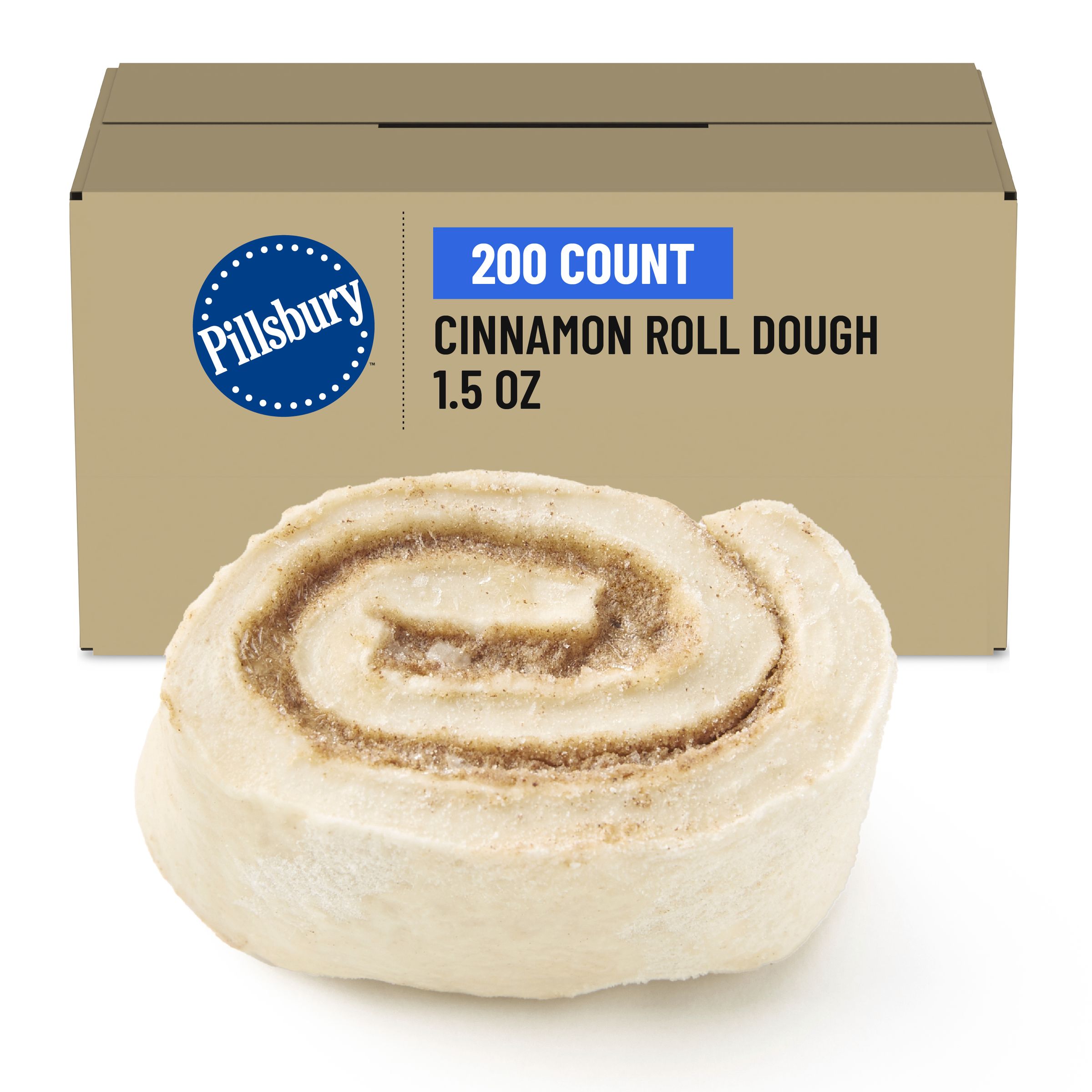  Case Optimized Hero Pillsbury Supreme Frozen Cinnamon Roll Dough Bulk Cinnamon 200/1.5 OZ