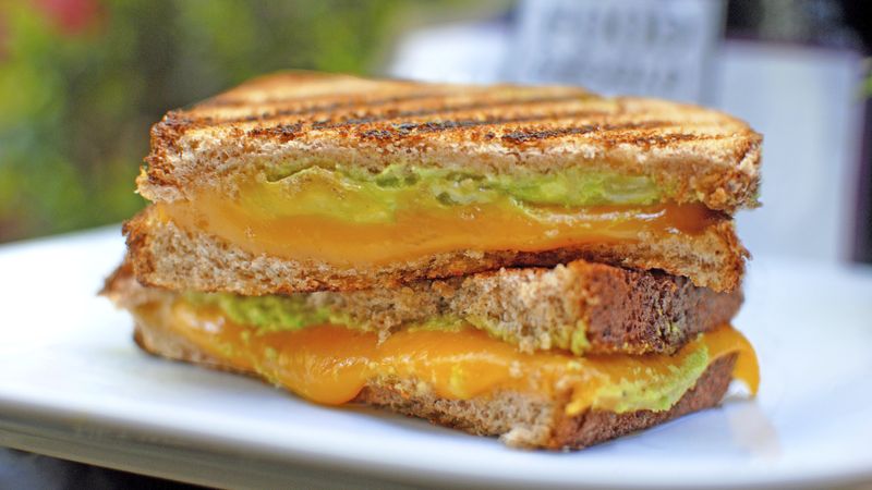 Spicy Guacamole Grilled Cheese Sandwich