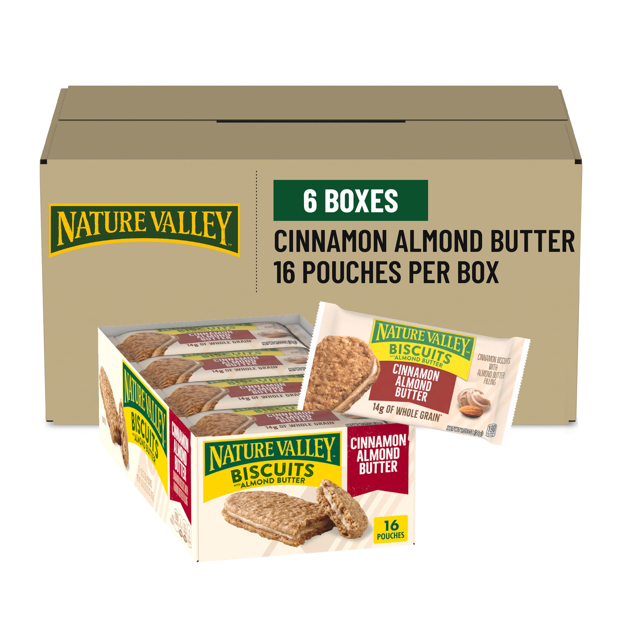  Case Optimized Hero Nature Valley(TM) Biscuits Almond Butter (16 ct) 1.35 oz