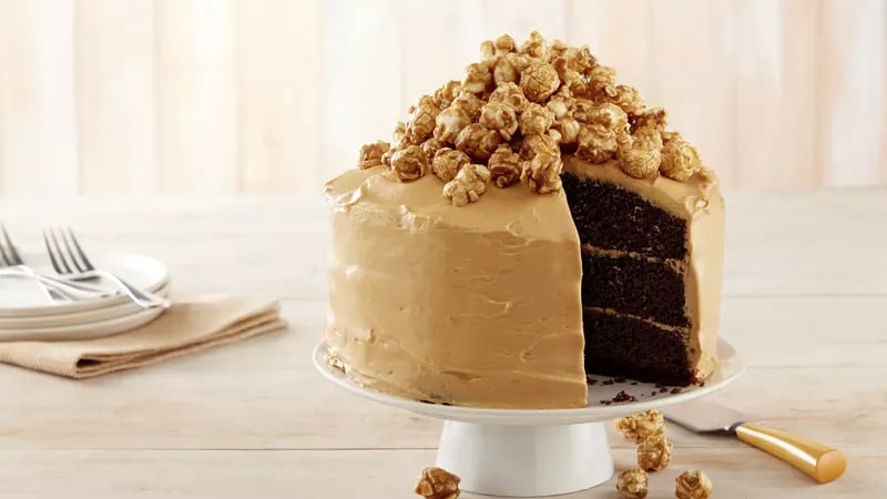 Caramel Corn Chocolate Cake