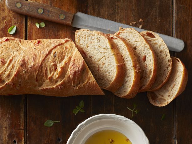 Tomato, Basil and Garlic Artisan-Style Baguettes