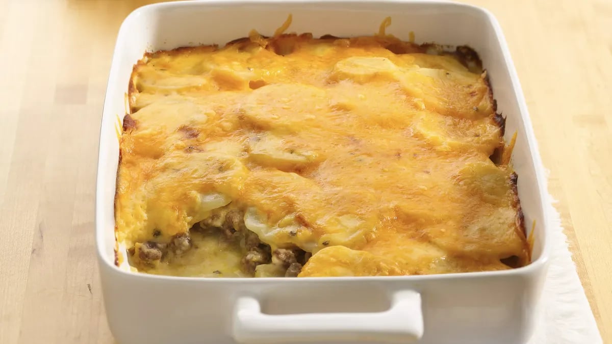 Potato and Ground Beef Gratin