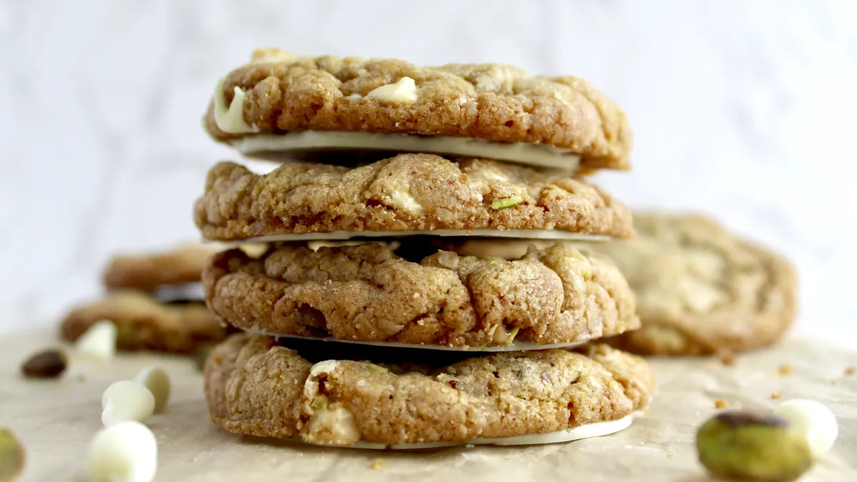 Toffee Browned Butter Pistachio Cookies
