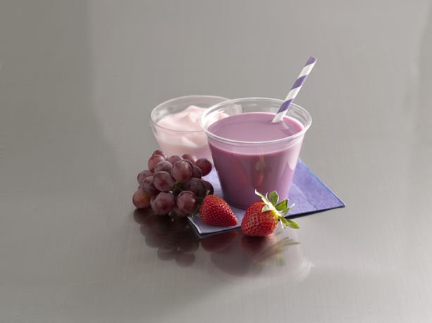 Strawberry Grape Blenderless Smoothie