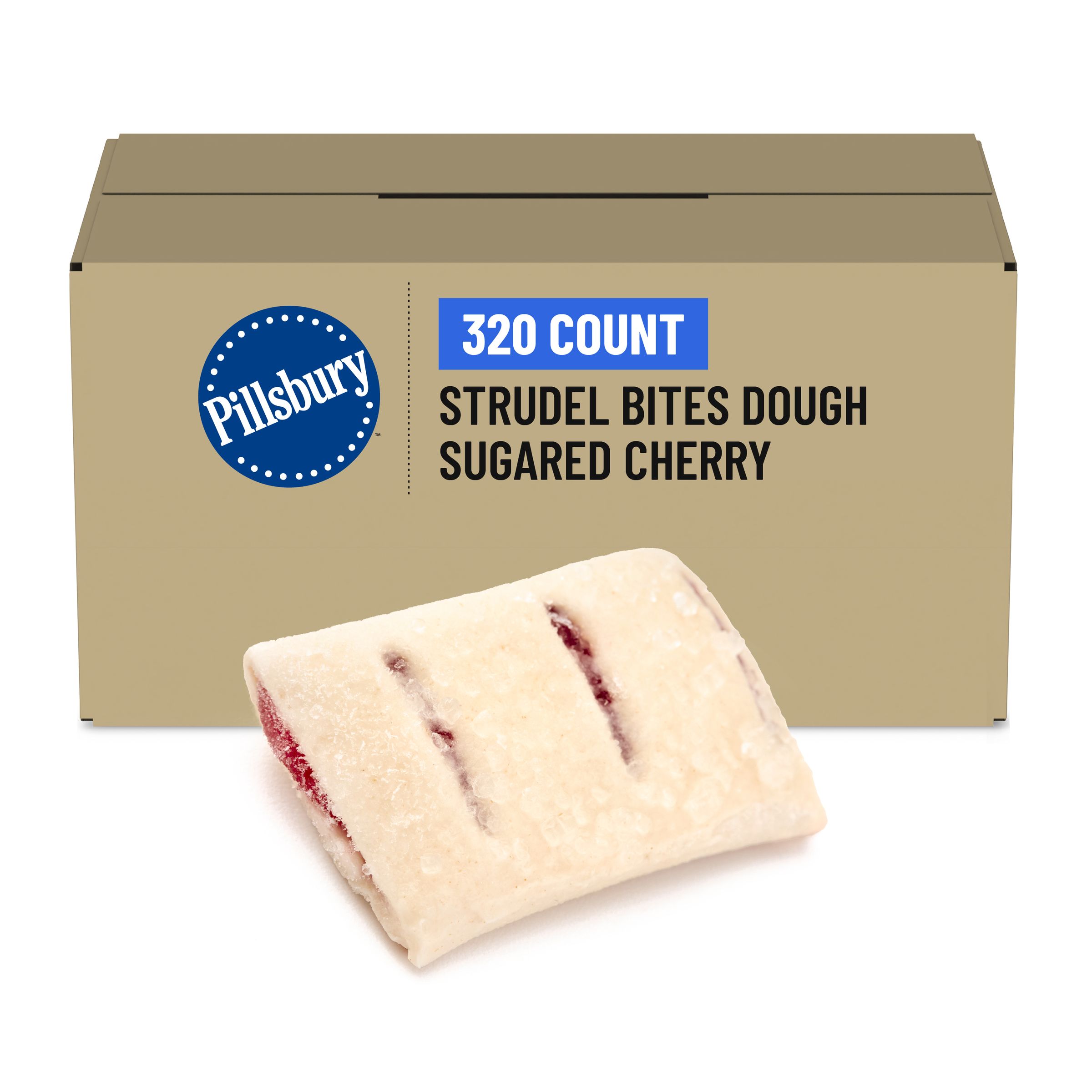  Case Optimized Hero Pillsbury Frozen Strudel Bites Dough Sugared Cherry 320/0.8 oz