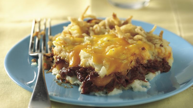 Barbecue Beef and Potato Bake