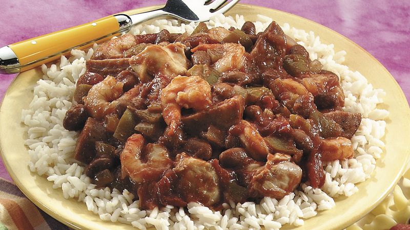 Slow-Cooked Jambalaya-Style Red Beans and Rice