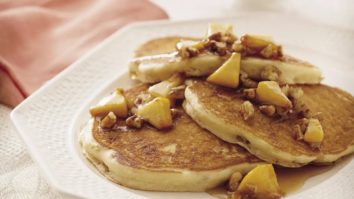 Praline Peach Pancakes