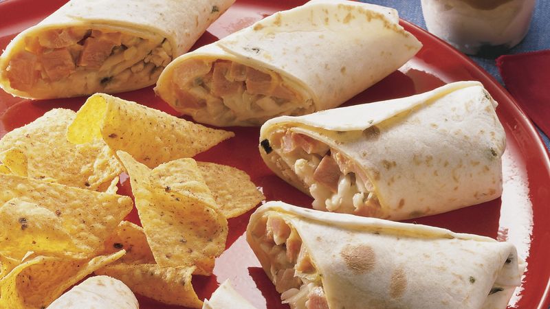 Hot Ham and Cheese Wraps