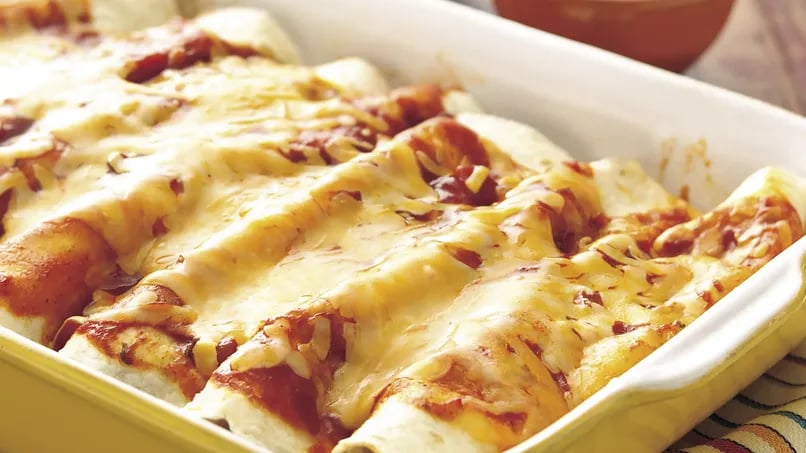 Spinach and Turkey Enchiladas