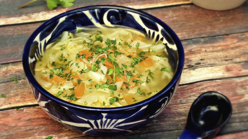 Mexican Cabbage and Cilantro Soup
