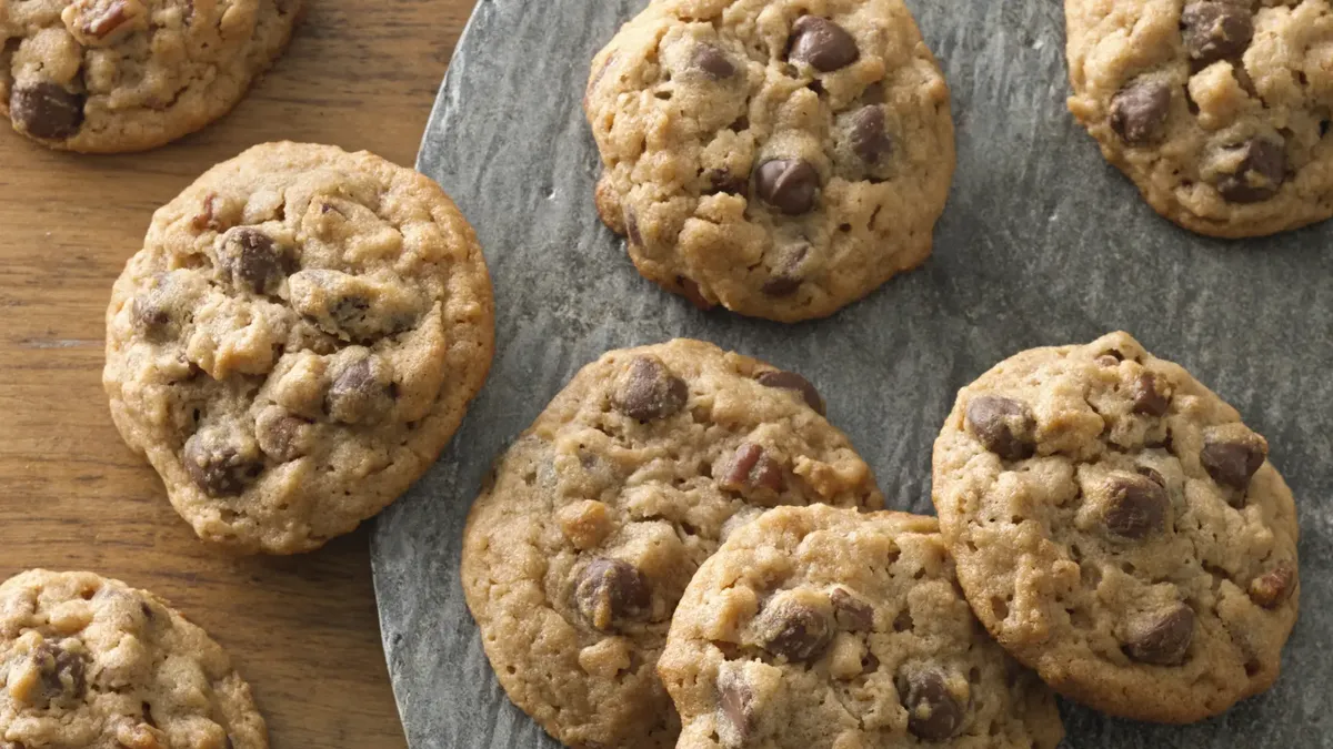 Peanut Butter-Pecan Chocolate Chip-Granola Cookies