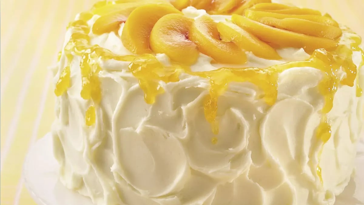 Peaches and Cream Layer Cake