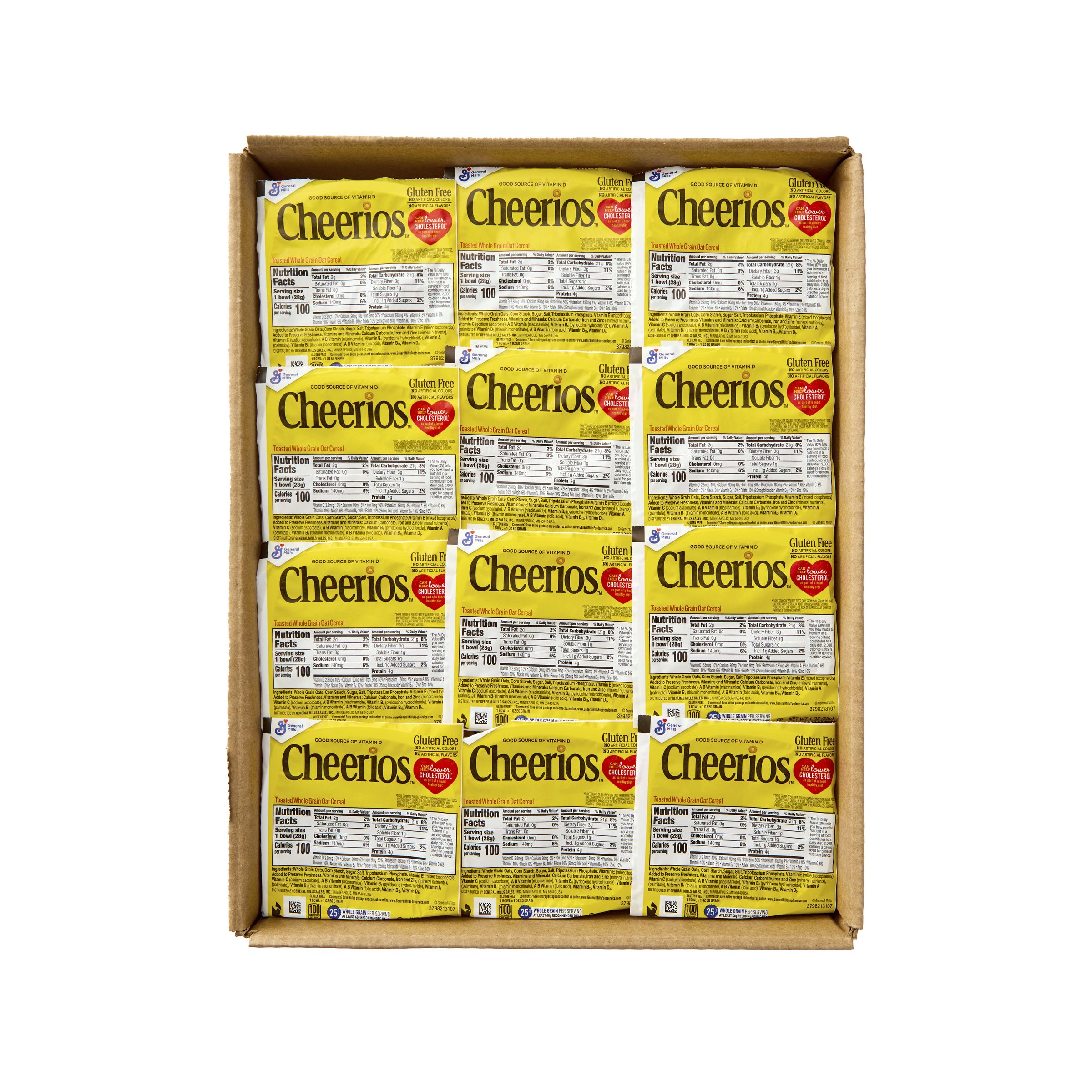  Open Case Cheerios Gluten Free Cereal Single Serve Bowlpak 96/1 OZ