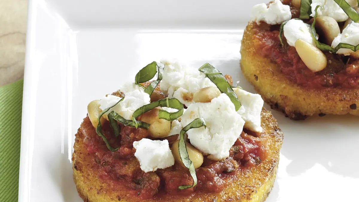 Mediterranean Polenta Rounds