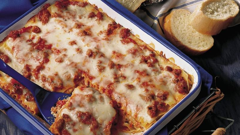 Italian Sausage Lasagna (lighter recipe)