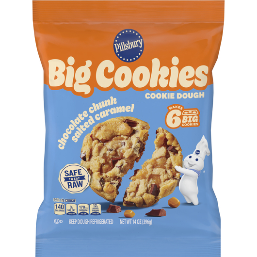Pillsbury™ Big Cookies Chocolate Chunk Salted Caramel Cookie Dough - Front