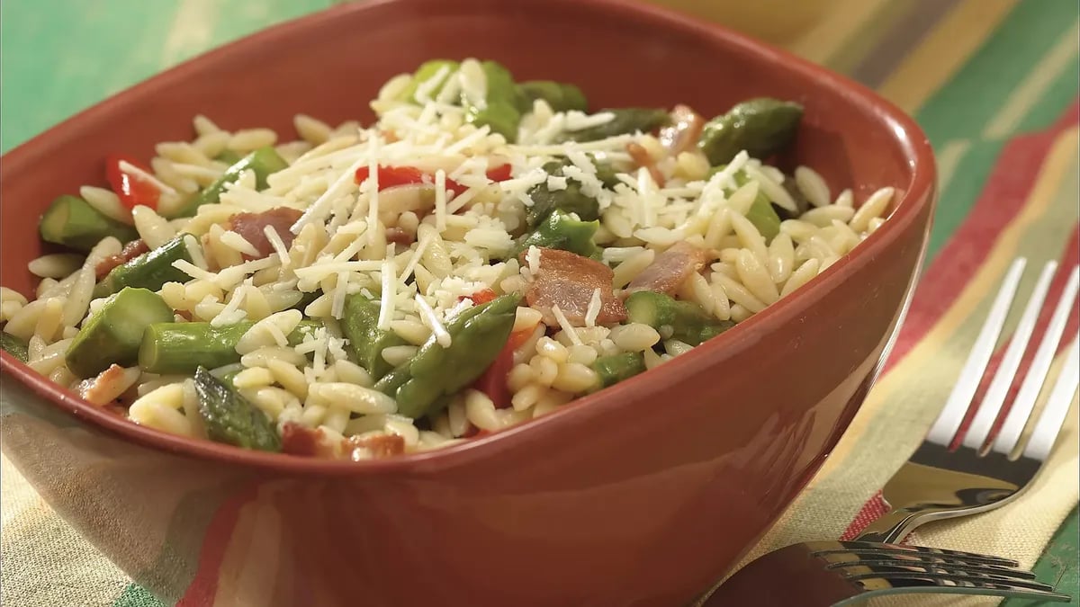 Orzo with Bacon and Asparagus