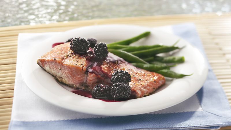 Grilled Blackberry-Glazed Salmon