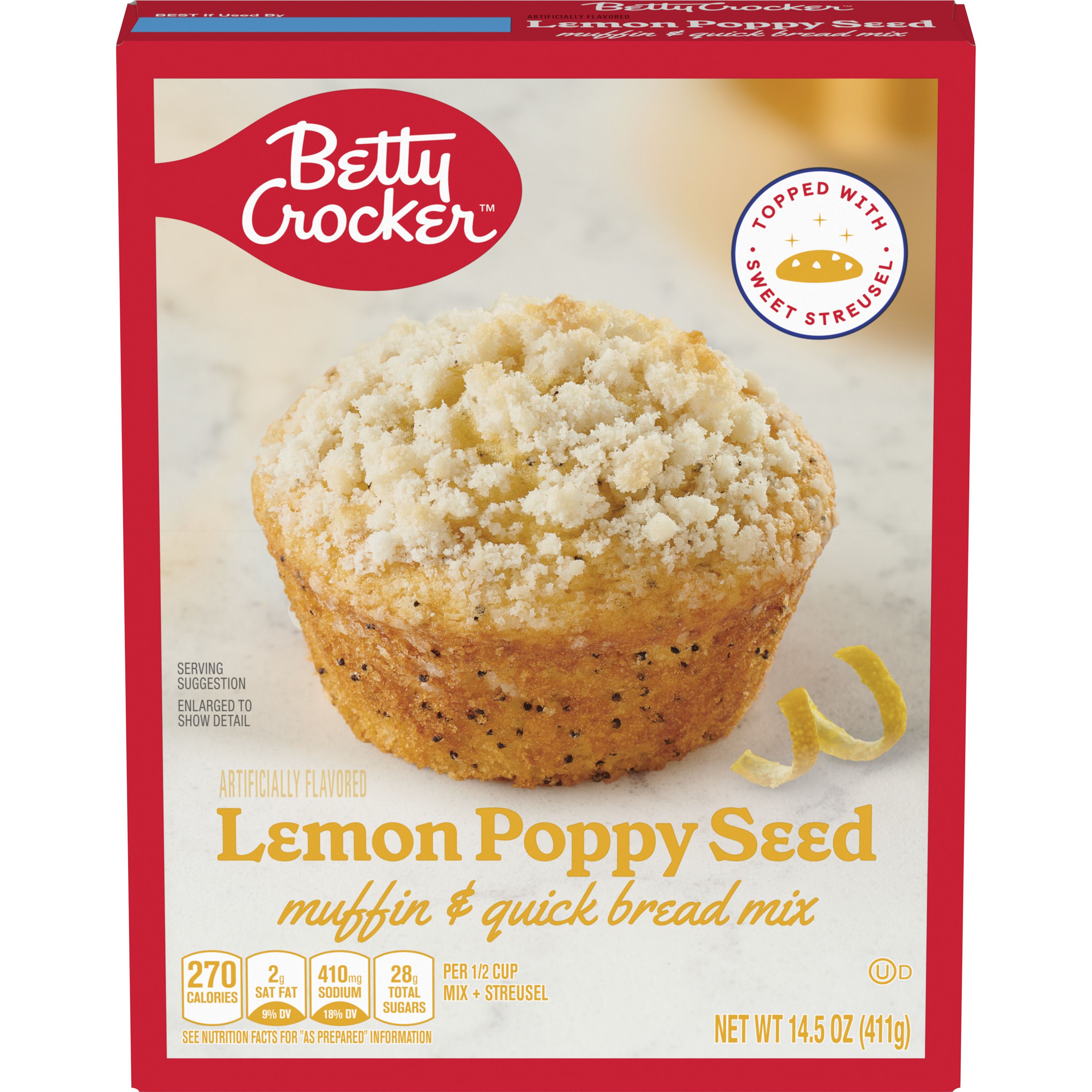 Betty Crocker™ Lemon Poppy Seed Box Muffin Mixes - Front