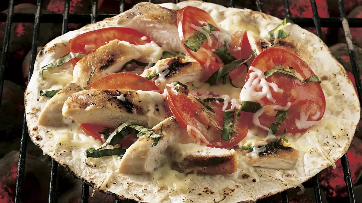 Grilled Chicken Margherita Pizzas