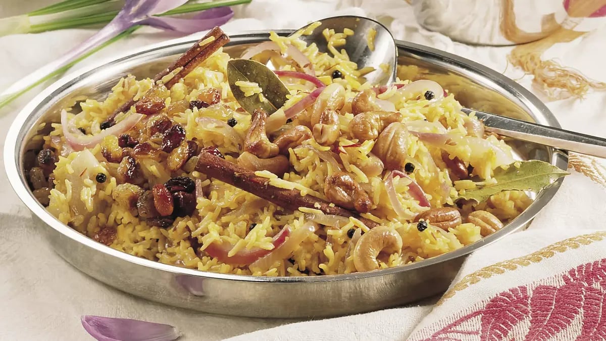 Basmati Rice with Saffron (Zaffrani Pulao)