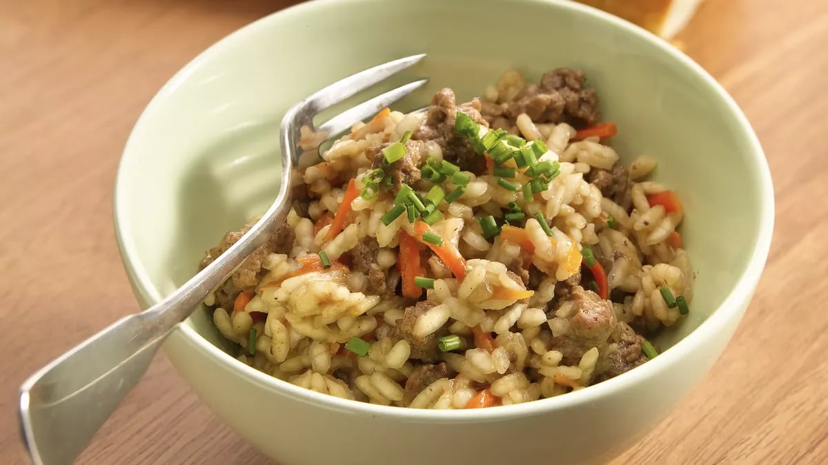 Ground Beef Risotto