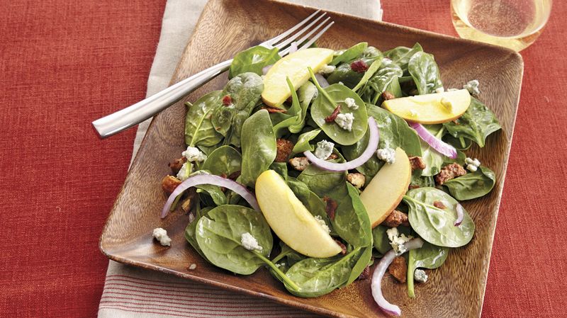 Apple Bacon Spinach Salad