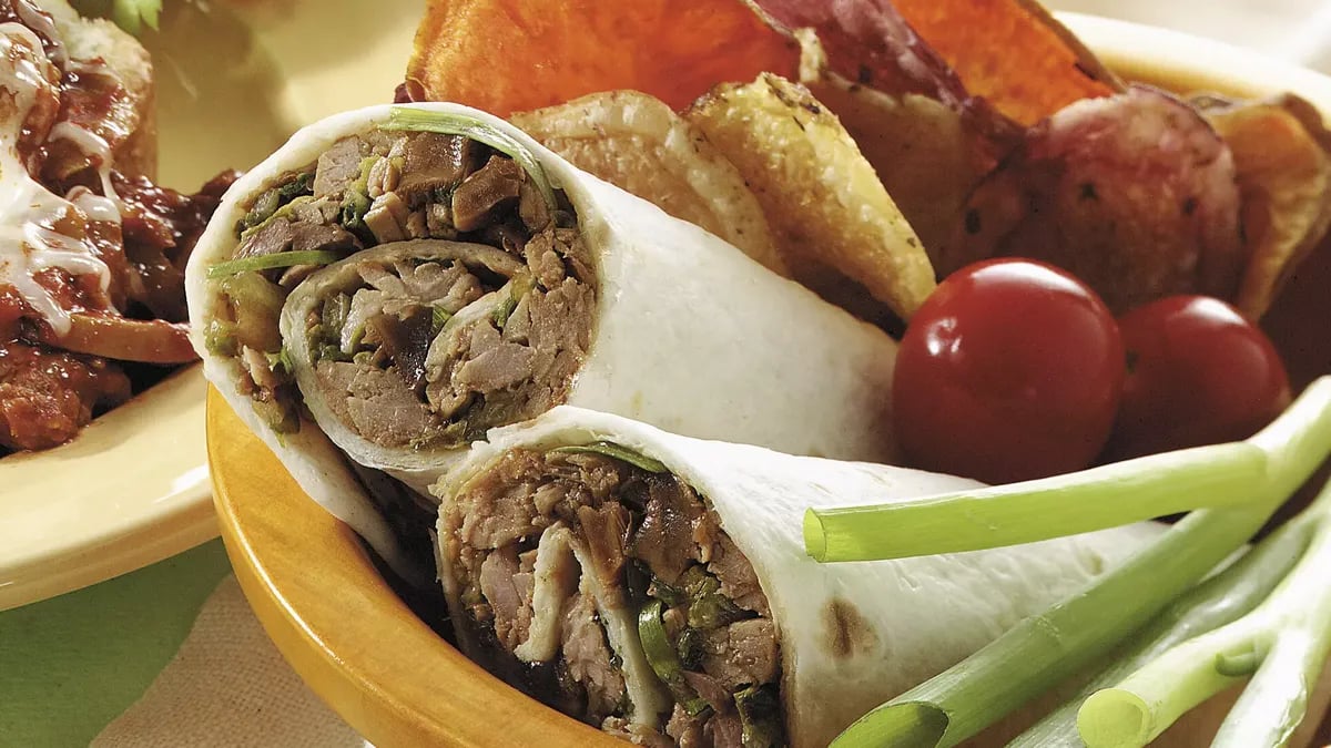 Gingered Pork Wraps