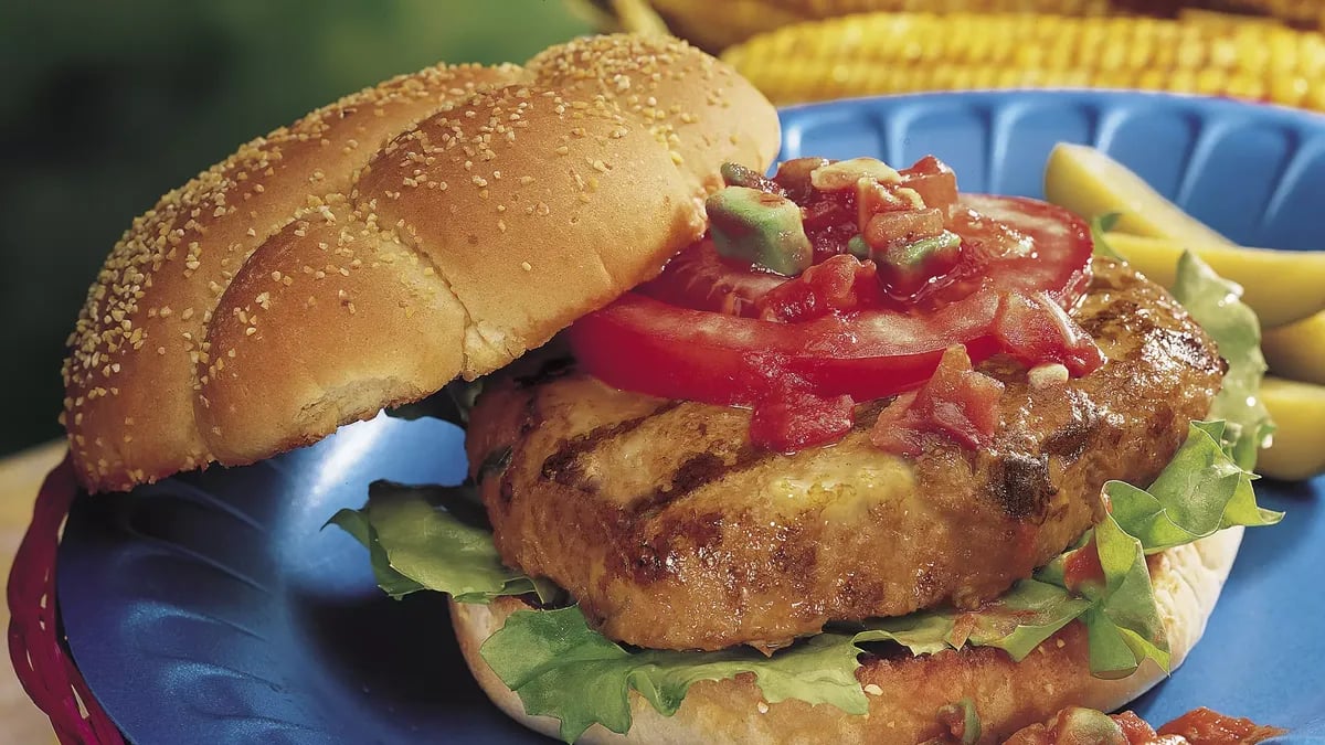 Cheese-Stuffed Turkey Burgers