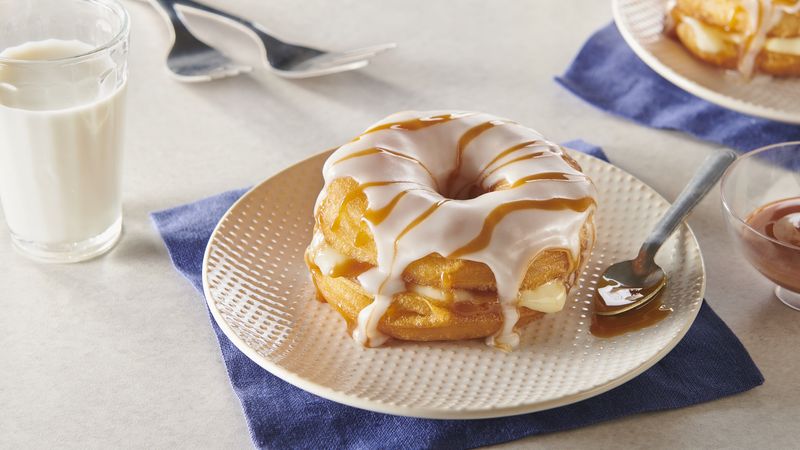 Salted Caramel Crescent Doughnuts