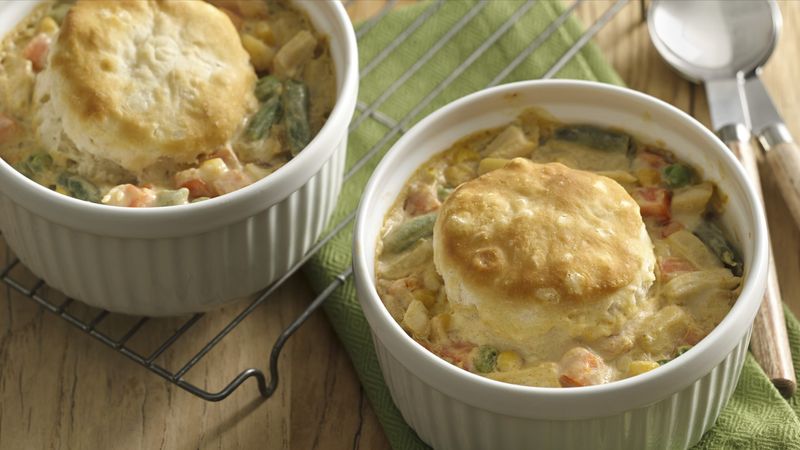 Quick Chicken Pot Pies for Two