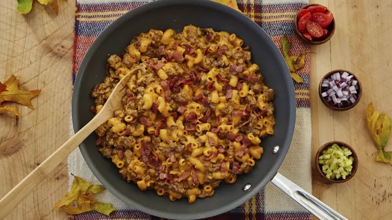 Bacon-Venison Cheeseburger Macaroni