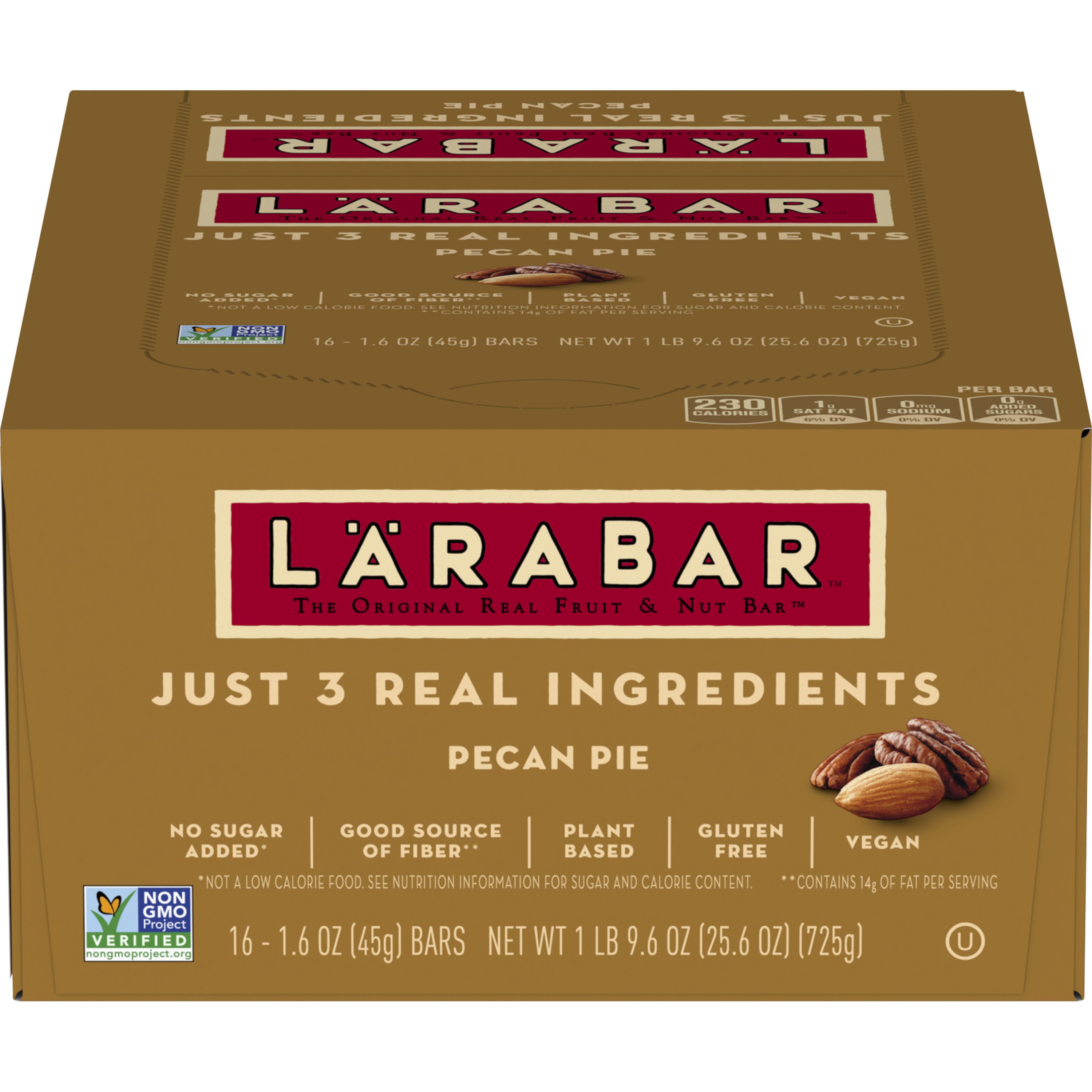 Front - 3D Lärabar(TM) Gluten Free Wellness Bars Pecan Pie (16 ct) 1.6 oz