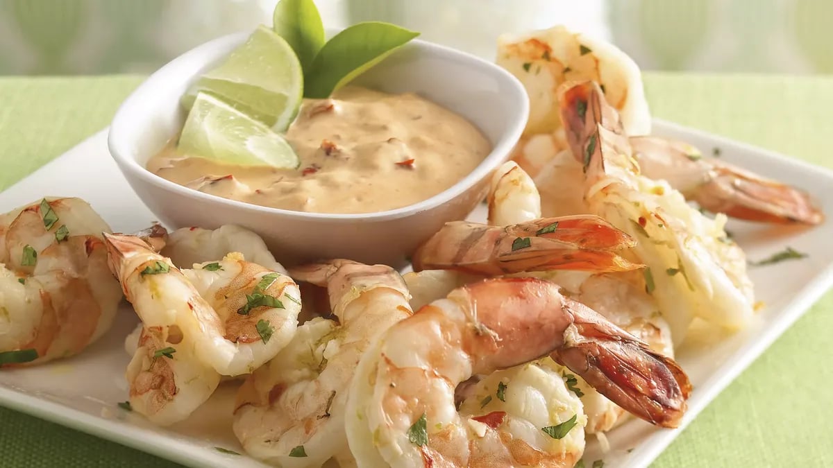 Chile-Lime Shrimp with Creamy Chipotle Dip