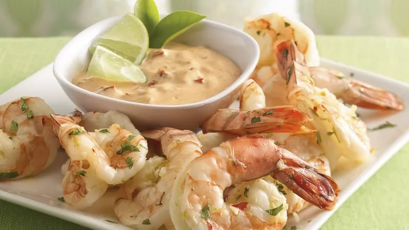 Chile-Lime Shrimp with Creamy Chipotle Dip