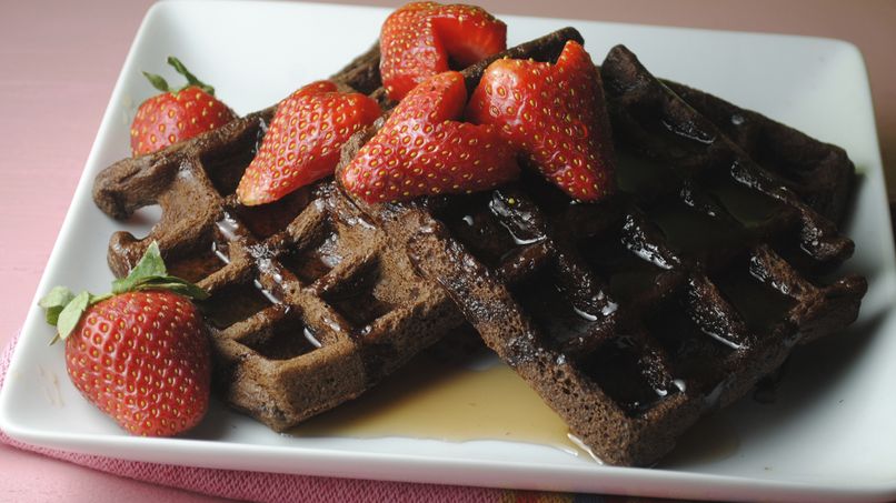 Chocolate Strawberry Waffles