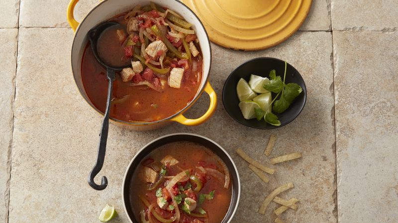 Spicy Pork Carnita Soup (Cooking for 2)