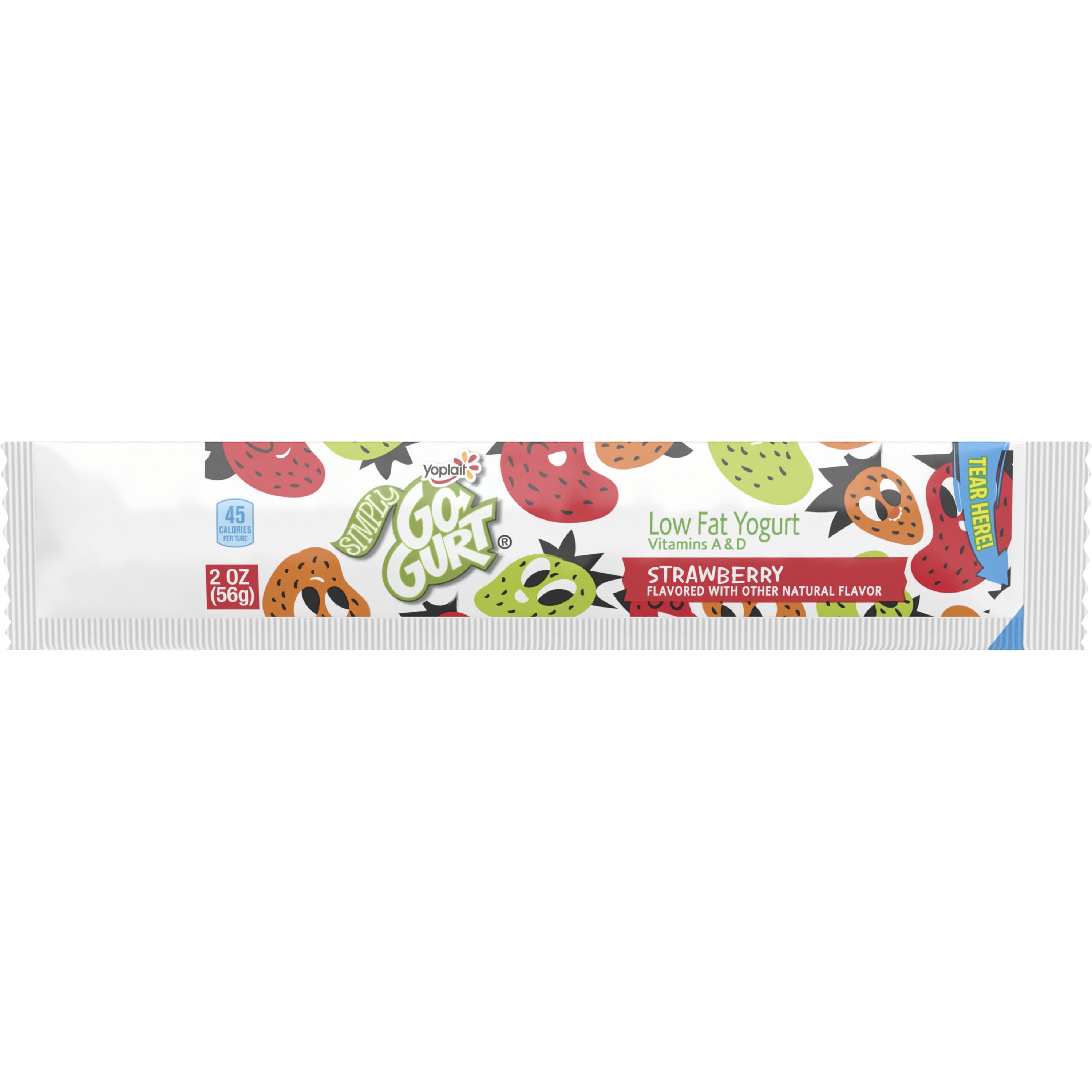 Yoplait® Simply Go-Gurt® Yogurt Single Serve Tube Strawberry (96 ct) 2 oz